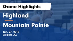 Highland  vs Mountain Pointe Game Highlights - Jan. 27, 2019
