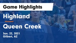 Highland  vs Queen Creek  Game Highlights - Jan. 22, 2021