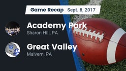 Recap: Academy Park  vs. Great Valley  2017