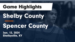Shelby County  vs Spencer County  Game Highlights - Jan. 12, 2024