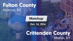 Matchup: Fulton County vs. Crittenden County  2016