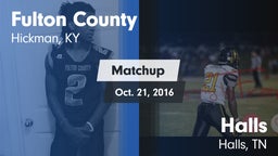 Matchup: Fulton County vs. Halls  2016
