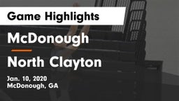 McDonough  vs North Clayton  Game Highlights - Jan. 10, 2020