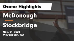 McDonough  vs Stockbridge  Game Highlights - Nov. 21, 2020