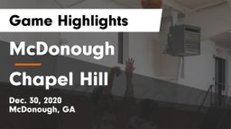 McDonough  vs Chapel Hill  Game Highlights - Dec. 30, 2020