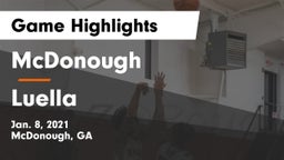 McDonough  vs Luella  Game Highlights - Jan. 8, 2021