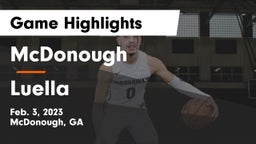 McDonough  vs Luella  Game Highlights - Feb. 3, 2023