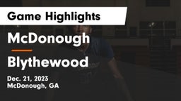 McDonough  vs Blythewood  Game Highlights - Dec. 21, 2023