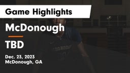 McDonough  vs TBD Game Highlights - Dec. 23, 2023
