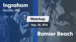 Matchup: Ingraham vs. Rainier Beach 2016