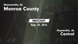 Matchup: Monroe County vs. Central  2016