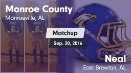 Matchup: Monroe County vs. Neal  2016
