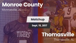 Matchup: Monroe County vs. Thomasville  2017