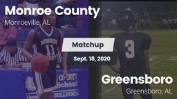 Matchup: Monroe County vs. Greensboro  2020