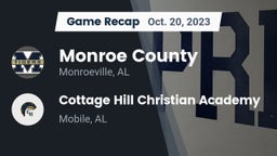 Recap: Monroe County  vs. Cottage Hill Christian Academy 2023