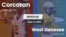Matchup: Corcoran vs. West Genesee  2019