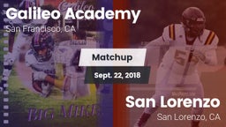 Matchup: Galileo vs. San Lorenzo  2018