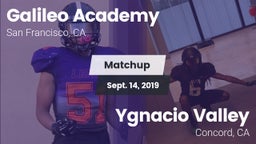 Matchup: Galileo vs. Ygnacio Valley  2019