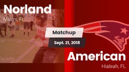 Matchup: Norland vs. American  2018