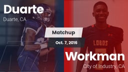 Matchup: Duarte vs. Workman  2016