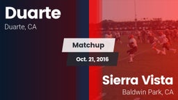 Matchup: Duarte vs. Sierra Vista  2016