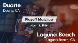 Matchup: Duarte vs. Laguna Beach  2016