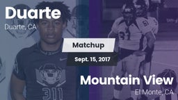 Matchup: Duarte vs. Mountain View  2016