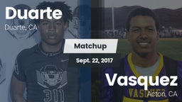 Matchup: Duarte vs. Vasquez  2016