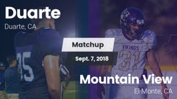 Matchup: Duarte vs. Mountain View  2018