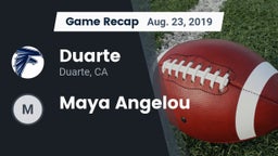 Recap: Duarte  vs. Maya Angelou 2019