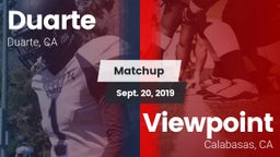Matchup: Duarte vs. Viewpoint  2019