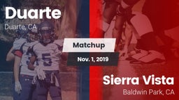 Matchup: Duarte vs. Sierra Vista  2019