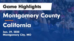 Montgomery County  vs California  Game Highlights - Jan. 29, 2020