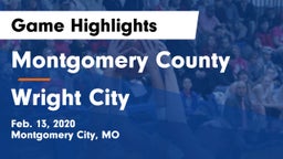 Montgomery County  vs Wright City  Game Highlights - Feb. 13, 2020
