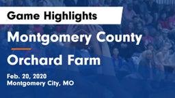 Montgomery County  vs Orchard Farm  Game Highlights - Feb. 20, 2020