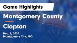 Montgomery County  vs Clopton   Game Highlights - Dec. 5, 2020