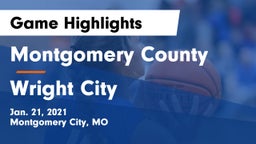 Montgomery County  vs Wright City  Game Highlights - Jan. 21, 2021