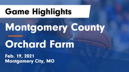 Montgomery County  vs Orchard Farm  Game Highlights - Feb. 19, 2021