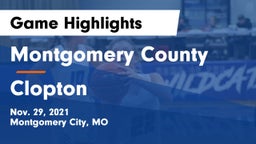 Montgomery County  vs Clopton   Game Highlights - Nov. 29, 2021
