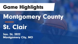 Montgomery County  vs St. Clair  Game Highlights - Jan. 26, 2022