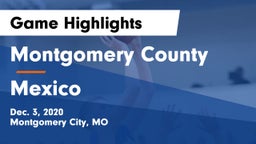 Montgomery County  vs Mexico  Game Highlights - Dec. 3, 2020