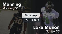 Matchup: Manning vs. Lake Marion  2016