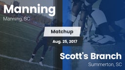 Matchup: Manning vs. Scott's Branch  2017