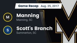 Recap: Manning  vs. Scott's Branch  2017