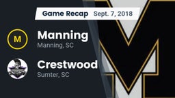 Recap: Manning  vs. Crestwood  2018