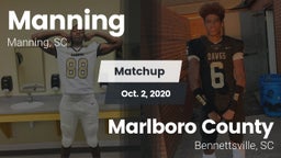 Matchup: Manning vs. Marlboro County  2020
