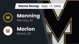 Recap: Manning  vs. Marion  2020
