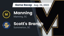 Recap: Manning  vs. Scott's Branch  2022