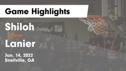 Shiloh  vs Lanier  Game Highlights - Jan. 14, 2022