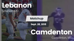 Matchup: Lebanon  vs. Camdenton  2018
